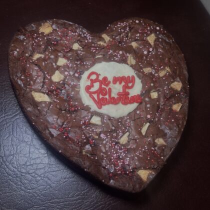 Giant Heart Brownie
